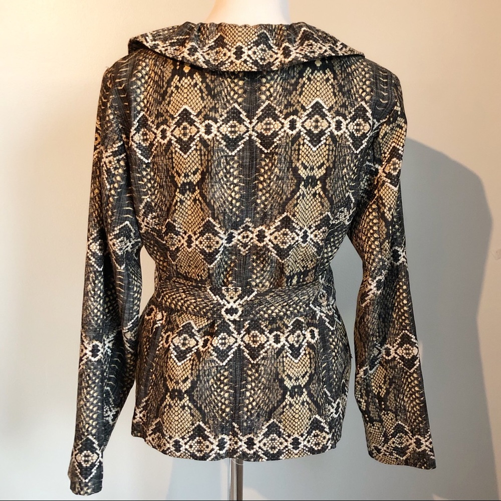 Bamboo Traders Reptile Python Snake Print Jacket, size Large - Picture 3 of 8